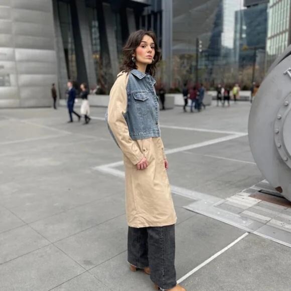 Galita Hybrid Denim Trench Coat - Picture 3 of 16